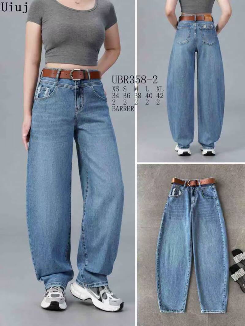 Spodnie damskie jeansy Roz XS-XL, 1 Kolor Paczka 10 szt